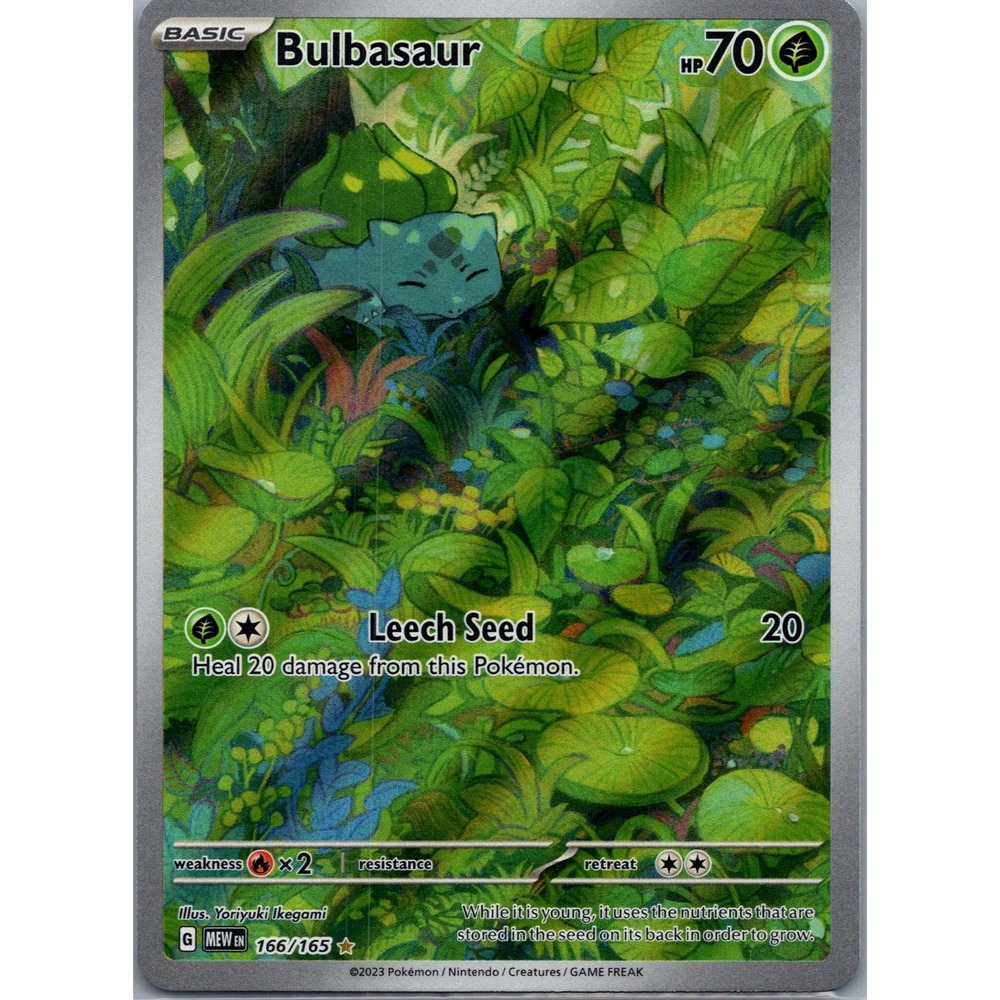 Bulbasaur 166/165 Illustration Rare Pokemon Scarlet & Violet 151 TCG Card 2023